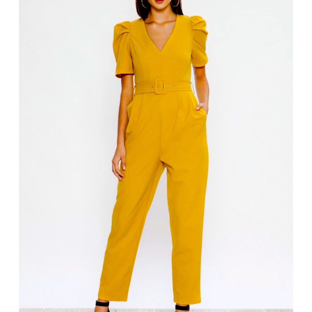 Mustard jumpsuit (moderate stretch)